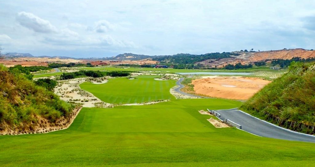 Golf course greens.